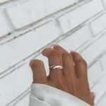 Anel Aparador Arredondado Prata Branca