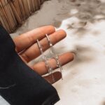 Brinco Três Fios Com Cristais