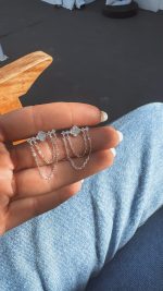 Brinco Van Cleef Com Zircônias E Correntes