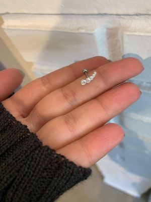 Piercing 5 Bolinhas De Zircônia