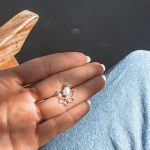 Pingente Lótus Com Gota De Madrepérola