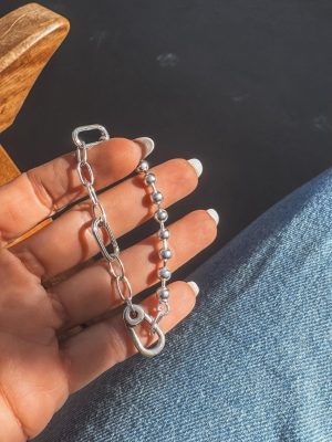 Pulseira Inspiração Pandora Bolinhas E Elos