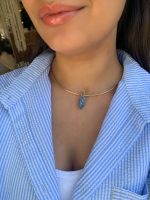 Bobby Pin Gold Com Cianita Azul - Imagem 2