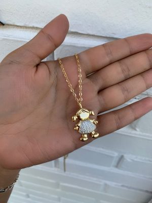 Gargantilha Gold Menina Cravejado
