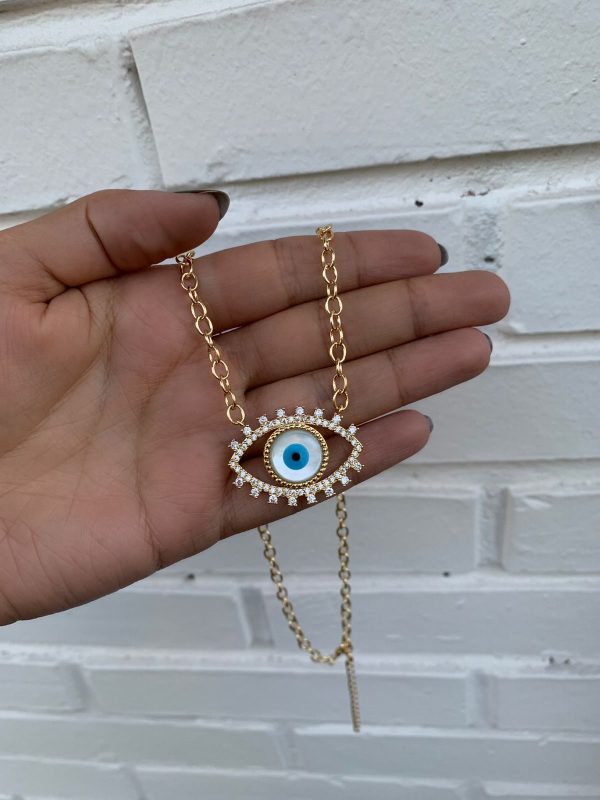 Gargantilha Gold Olho Grego Cravejado - Imagem 1