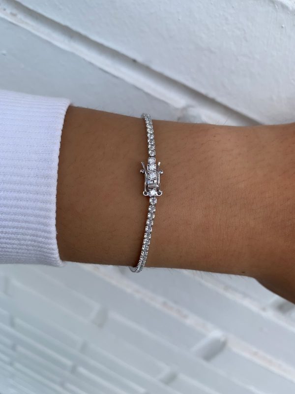 Pulseira Riviera Com Fecho Gaveta E Ródio - Imagem 1
