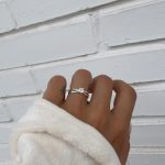 Anel Aro Duplo Com Solitário