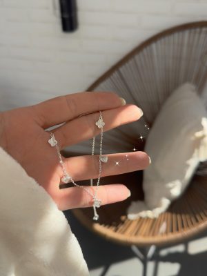Choker Trevos E Corações Cravejados