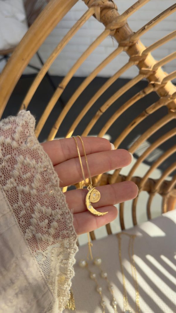 Gargantilha Gold Lua E Estrela - Imagem 1