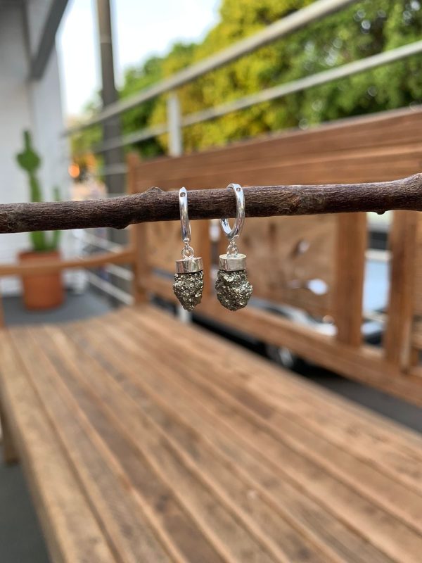 Argola De Click Com Pirita - Imagem 1