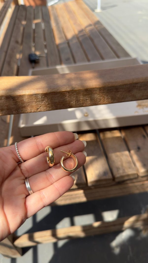 Brinco Gold Meia Argola - Imagem 1