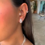 Brinco Ramo Cravejado Com Encaixe