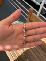 Pulseira Gold Dupla Riviera E Bolinhas - Imagem 2