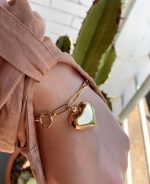Pulseira Gold Elo Joice Com Coração