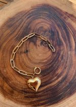 Pulseira Gold Elo Joice Com Coração - Imagem 2
