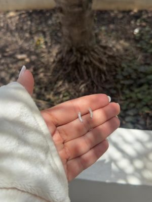 Brinco Um Filete De Zircônias